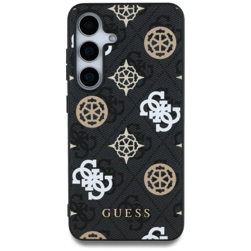 Kup Etui Guess 4G tištěný barevný vzor pivoňky MagSafe pro Samsung Galaxy S25 černý - GUE4287 - {ean13} - Sklep Home Screen