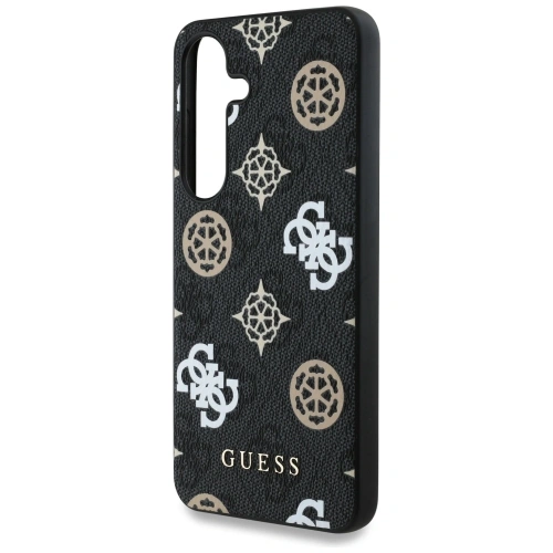 Kup Etui Guess 4G tištěný barevný vzor pivoňky MagSafe pro Samsung Galaxy S25 černý - GUE4287 - {ean13} - Sklep Home Screen