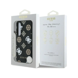 Buy Guess 4G Printed Colored Peony Pattern MagSafe Samsung Galaxy S25 black - GUE4287 - {ean13} - Home Screen Store Europe