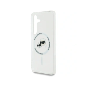 Kup Etui Karl Lagerfeld Button Karl & Choupette Heads Printed Logo MagSafe do Samsung Galaxy S25+ Plus bílý - KLD21881 - {ean13} - Sklep Home Screen