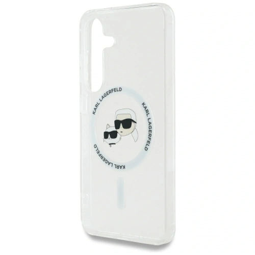 Kup Etui Karl Lagerfeld Button Karl & Choupette Heads Printed Logo MagSafe do Samsung Galaxy S25+ Plus biały - KLD21881 - {ean13} - Sklep Home Screen