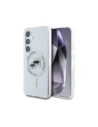 Karl Lagerfeld Button Karl & Choupette Heads Printed Logo MagSafe Samsung Galaxy S25 white