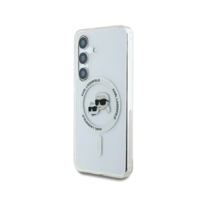 Buy Karl Lagerfeld Button Karl & Choupette Heads Printed Logo MagSafe Samsung Galaxy S25 white - KLD21882 - {ean13} - Home Screen Store Europe