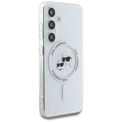 Buy Karl Lagerfeld Button Karl & Choupette Heads Printed Logo MagSafe Samsung Galaxy S25 white - KLD21882 - {ean13} - Home Screen Store Europe