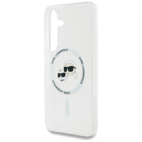 Kup Etui Karl Lagerfeld Button Karl & Choupette Heads Printed Logo MagSafe do Samsung Galaxy S25 biały - KLD21882 - {ean13} - Sklep Home Screen