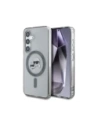 Etui Karl Lagerfeld Button Karl & Choupette Heads Printed Logo MagSafe do Samsung Galaxy S25+ Plus czarny