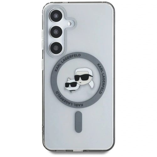 Kup Etui Karl Lagerfeld Button Karl & Choupette Heads Printed Logo MagSafe do Samsung Galaxy S25+ Plus czarny - KLD21883 - {ean13} - Sklep Home Screen