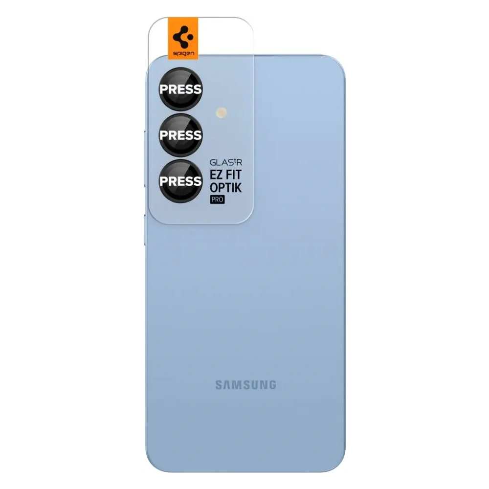 Szkło hartowane na aparat Spigen Optik Pro Glas.tr ez Fit Camera Protector Samsung Galaxy S25 Black [2 PACK]