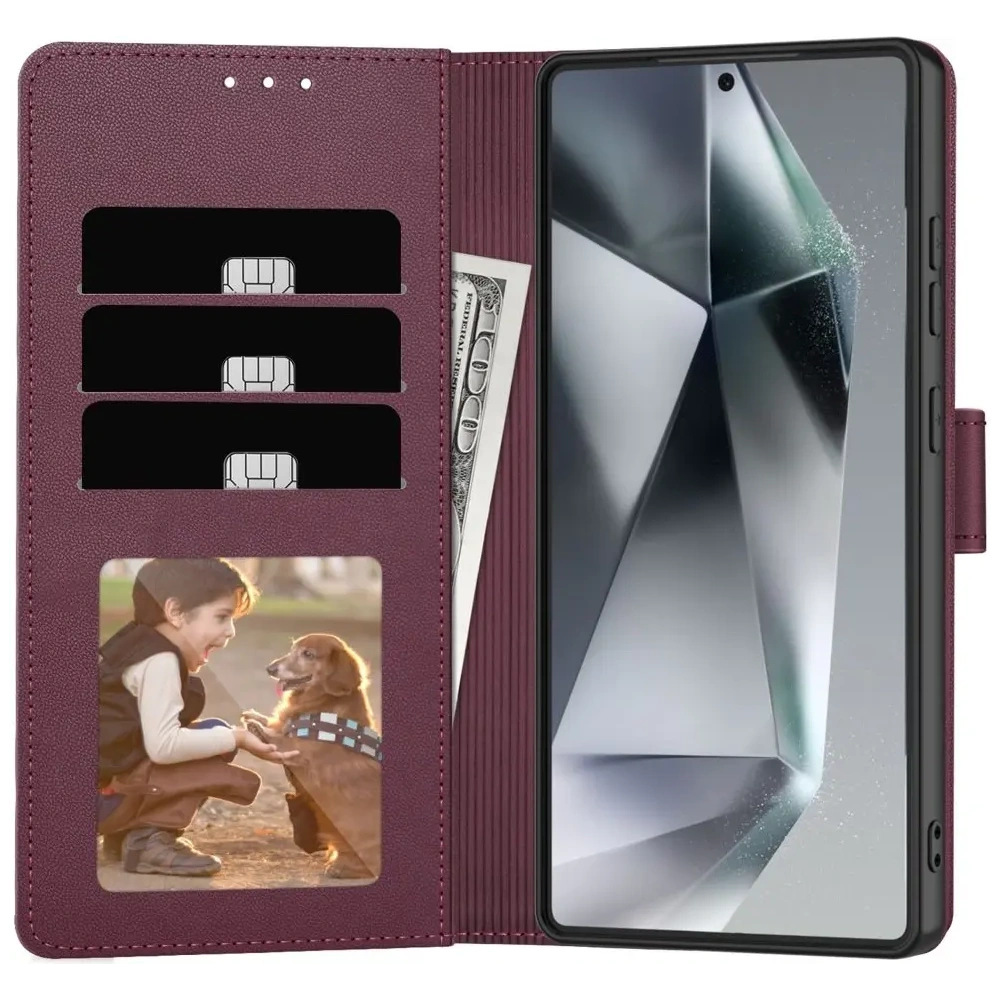 Etui Tech-Protect Wallet Samsung Galaxy S25 Ultra Mulberry