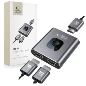 Kup Tech-Protect HB07 HUB Adapter 2in1 HDMI 4K 60Hz Space Grey - THP3885 - {ean13} - Sklep Home Screen