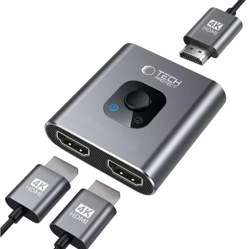 Kup Tech-Protect HB07 HUB Adapter 2in1 HDMI 4K 60Hz Space Grey - THP3885 - {ean13} - Sklep Home Screen