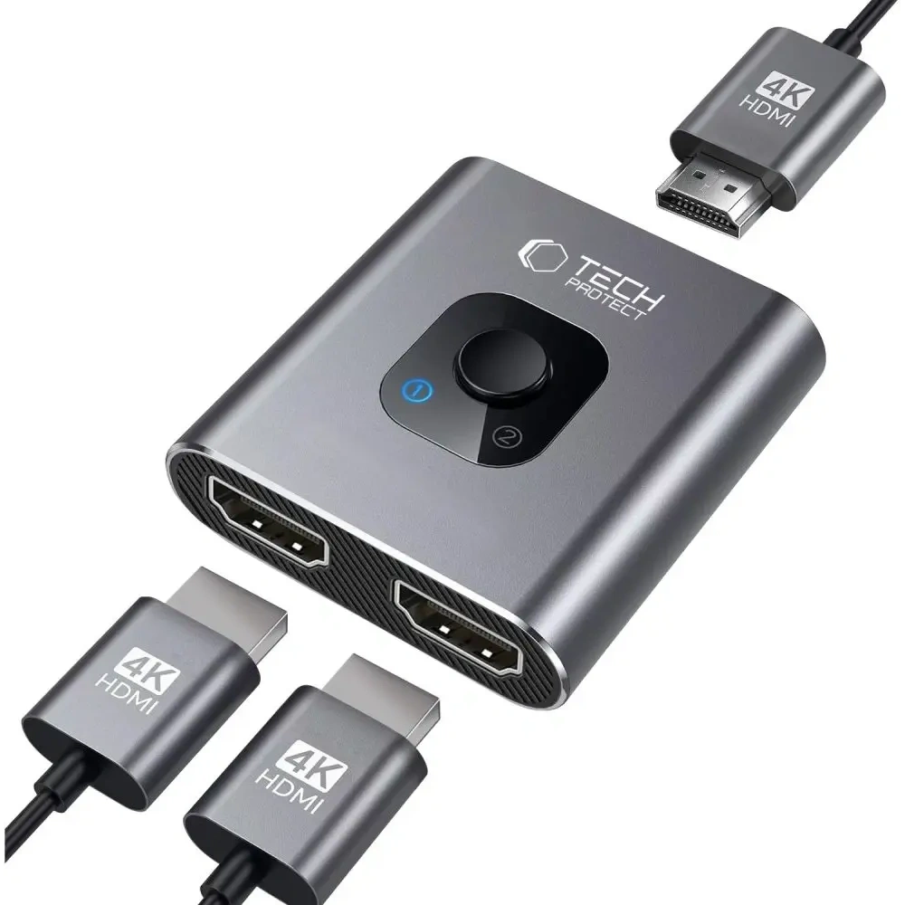 Adapter Tech-Protect HB07 HUB 2in1 HDMI 4K 60Hz Space Grey