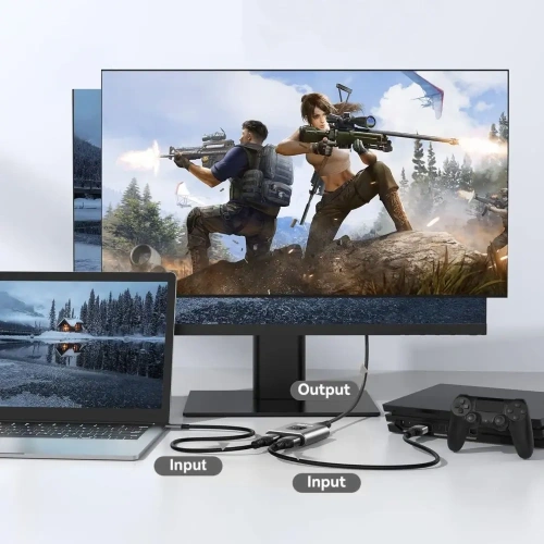 Kup Tech-Protect HB07 HUB Adapter 2in1 HDMI 4K 60Hz Gri Spațial - THP3885 - {ean13} - Sklep Home Screen