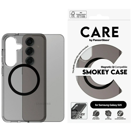 Kup CARE von PanzerGlass Flagship Urban Combat Schwarz QI Samsung Galaxy S25 rauchig - PZG758 - {ean13} - Sklep Home Screen