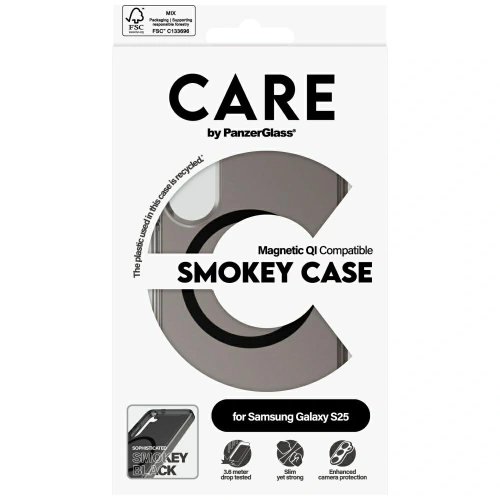 Kup CARE von PanzerGlass Flagship Urban Combat Schwarz QI Samsung Galaxy S25 rauchig - PZG758 - {ean13} - Sklep Home Screen