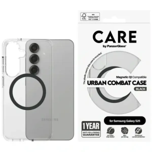 Kup Etui CARE by PanzerGlass Flagship Urban Combat Black QI pro Samsung Galaxy S25 průhledné - PZG759 - {ean13} - Sklep Home Screen