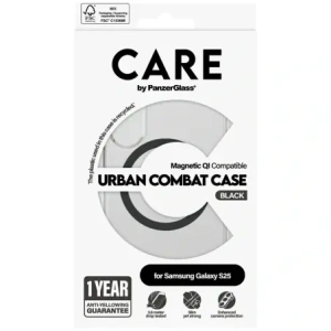 Buy CARE by PanzerGlass Flagship Urban Combat Black QI Samsung Galaxy S25 clear - PZG759 - {ean13} - Home Screen Store Europe