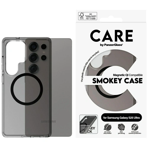 Buy CARE by PanzerGlass Flagship Urban Combat Black QI Samsung Galaxy S25 Ultra smoky - PZG760 - {ean13} - Home Screen Store Europe