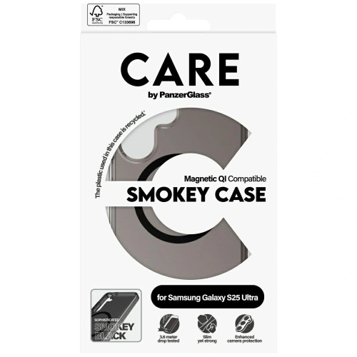 Buy CARE by PanzerGlass Flagship Urban Combat Black QI Samsung Galaxy S25 Ultra smoky - PZG760 - {ean13} - Home Screen Store Europe