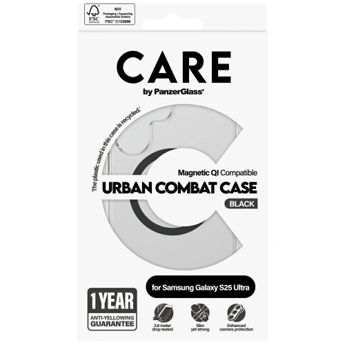 Buy CARE by PanzerGlass Flagship Urban Combat Black QI Samsung Galaxy S25 Ultra clear - PZG761 - {ean13} - Home Screen Store Europe