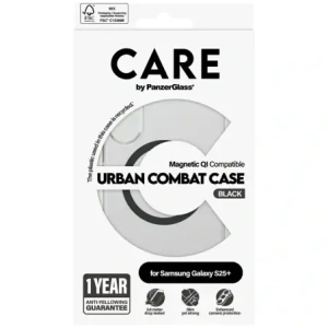 Kup Etui CARE od PanzerGlass Flagship Urban Combat Black QI pro Samsung Galaxy S25+ Plus průhledný - PZG763 - {ean13} - Sklep Home Screen