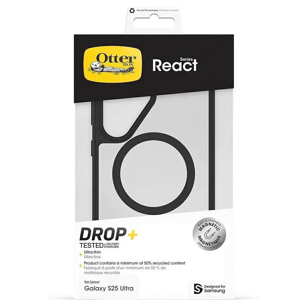 Etui Samsung Otterbox React Magnet do Galaxy S25 Ultra czarny