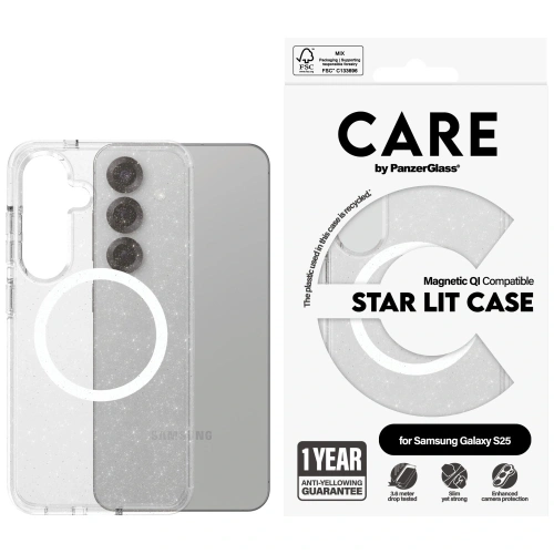 Buy CARE by PanzerGlass Flagship Urban Combat Starlight White QI Samsung Galaxy S25 clear - PZG764 - {ean13} - Home Screen Store Europe