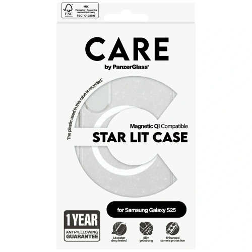 Buy CARE by PanzerGlass Flagship Urban Combat Starlight White QI Samsung Galaxy S25 clear - PZG764 - {ean13} - Home Screen Store Europe