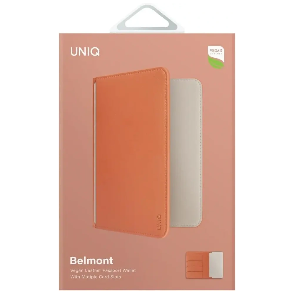 Etui na paszport UNIQ Belmont blokada RFID terracotta kość słoniowa