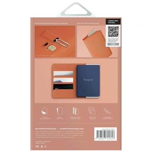 Kup Etui na pasaport UNIQ Belmont s RFID blokací terrakota slonová kost - UNIQ1441 - {ean13} - Sklep Home Screen