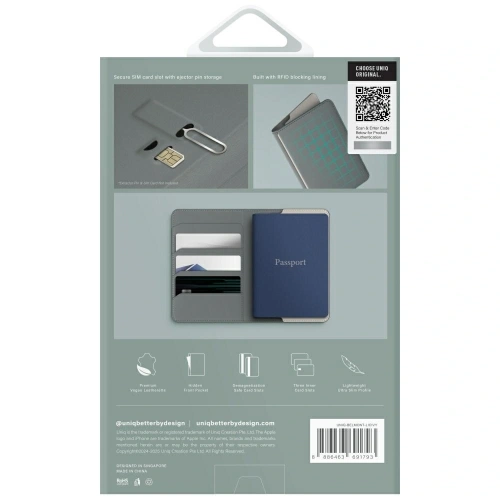Kup Etui na paszport UNIQ Belmont blokada RFID zielony kość słoniowa - UNIQ1442 - {ean13} - Sklep Home Screen