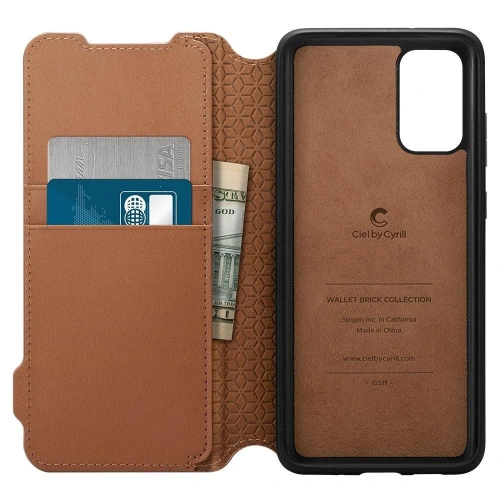 Buy Spigen Ciel Wallet Brick Samsung Galaxy S20+ Plus Saddle Brown - SPN1090BR - {ean13} - Home Screen Store Europe