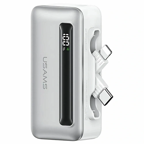 Kup Powerbanka USAMS US-CD233 4500mAh USB-C, Lightning 20W PD Rychlé nabíjení stříbrná/silver - USA1224 - {ean13} - Sklep Home Screen