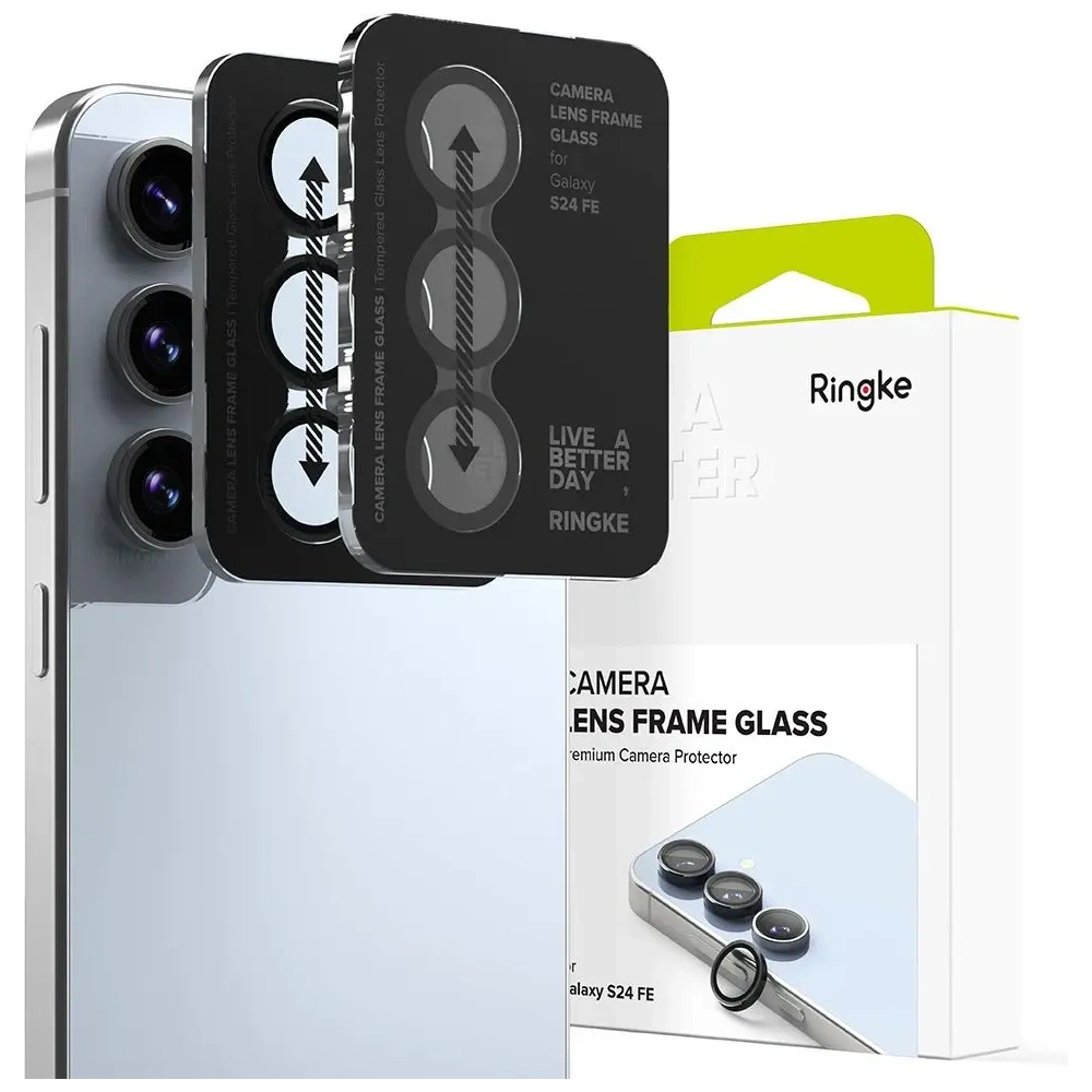 Nakładka Ringke Camera Frame Protector Samsung Galaxy S24 FE Black [2 PACK]