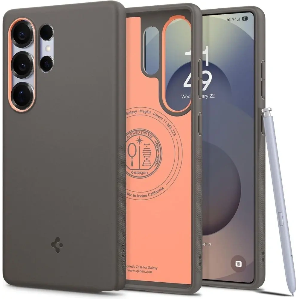 Etui Spigen Nano Pop Mag MagSafe Samsung Galaxy S25 Ultra Papaya Grey