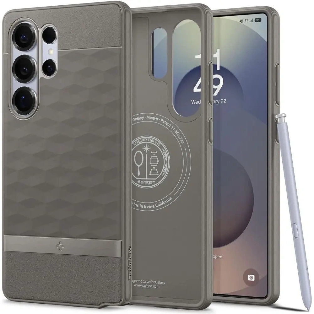 Etui Spigen Parallax Mag MagSafe Samsung Galaxy S25 Ultra Ash Grey