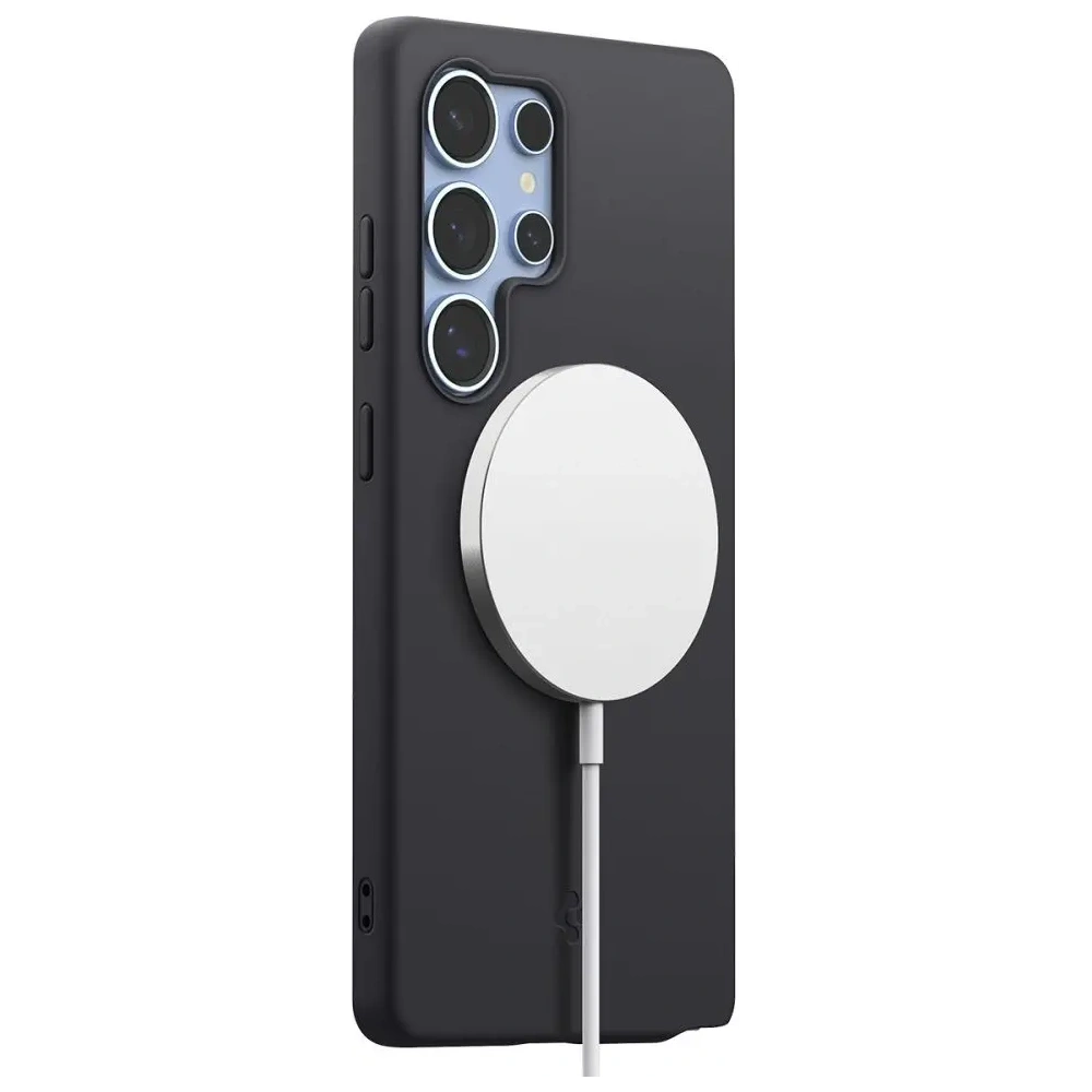 Etui Spigen Silicone Fit Mag MagSafe Samsung Galaxy S25 Ultra Black
