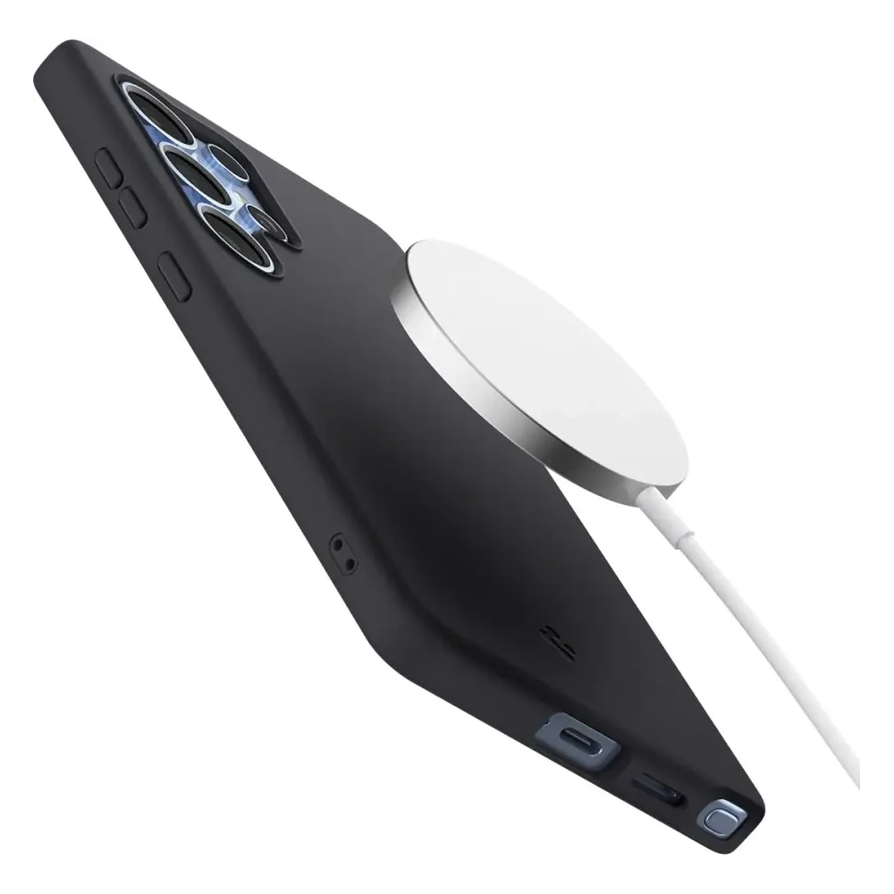 Etui Spigen Silicone Fit Mag MagSafe Samsung Galaxy S25 Ultra Black