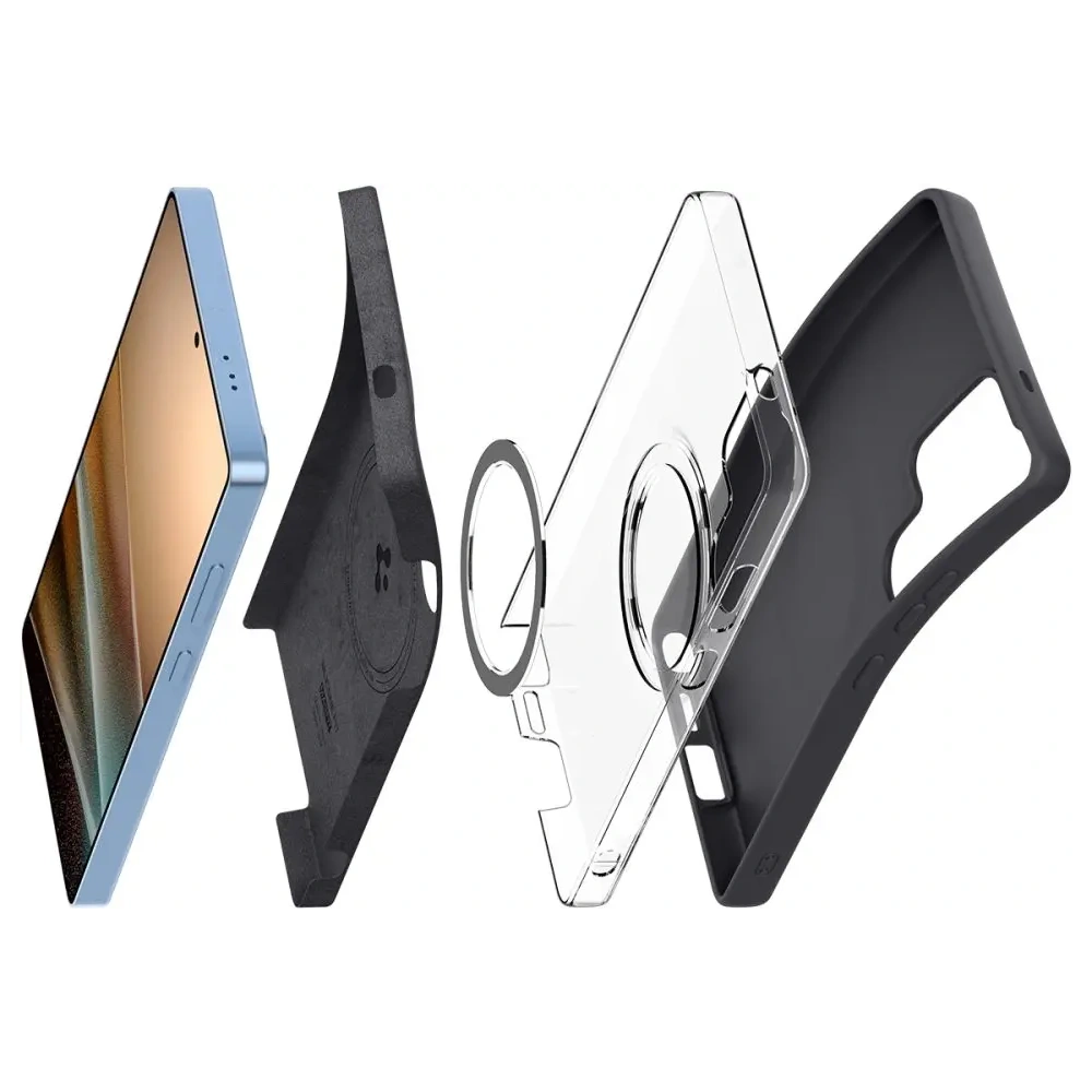 Etui Spigen Silicone Fit Mag MagSafe Samsung Galaxy S25 Ultra Black