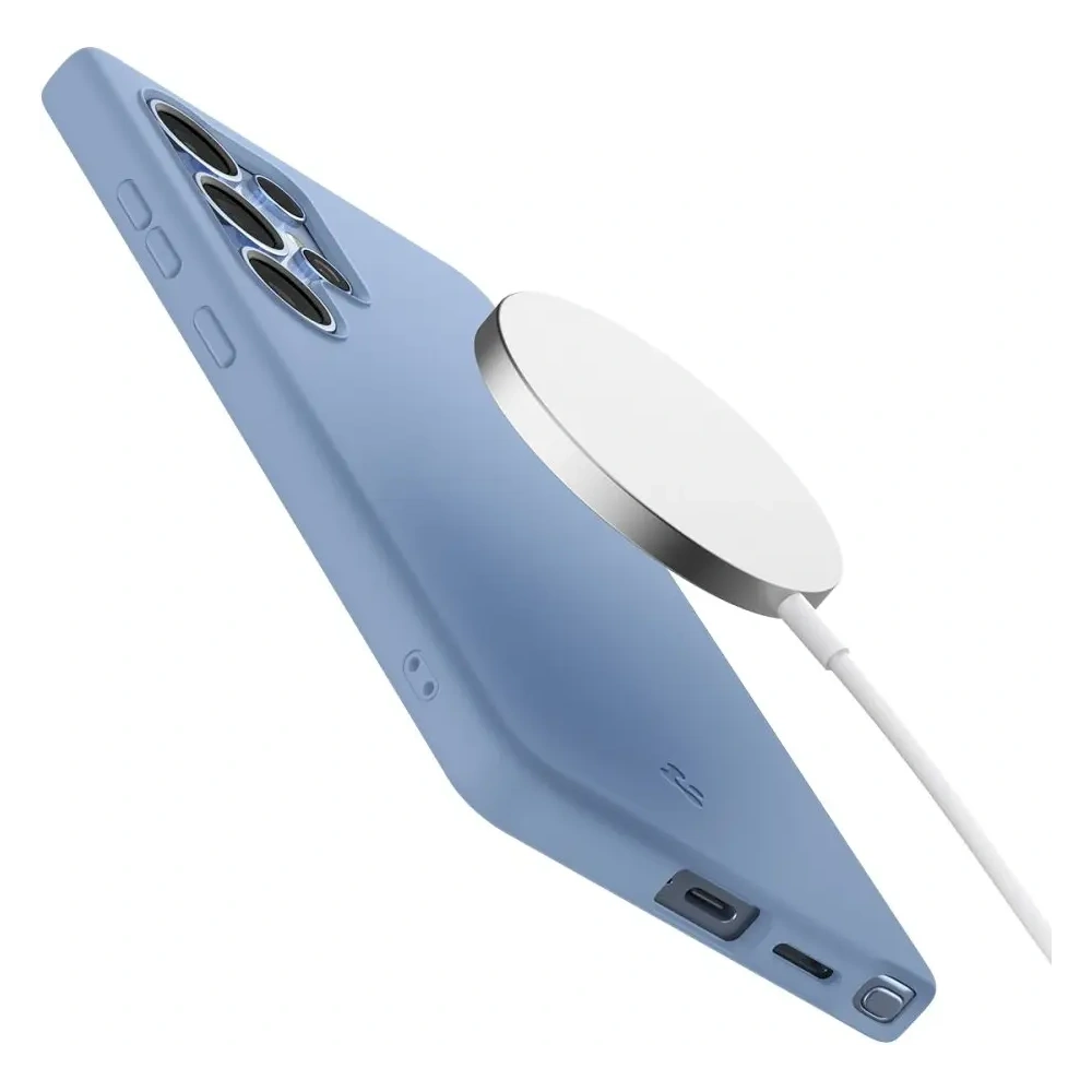 Etui Spigen Silicone Fit Mag MagSafe Samsung Galaxy S25 Ultra Sapphire Blue