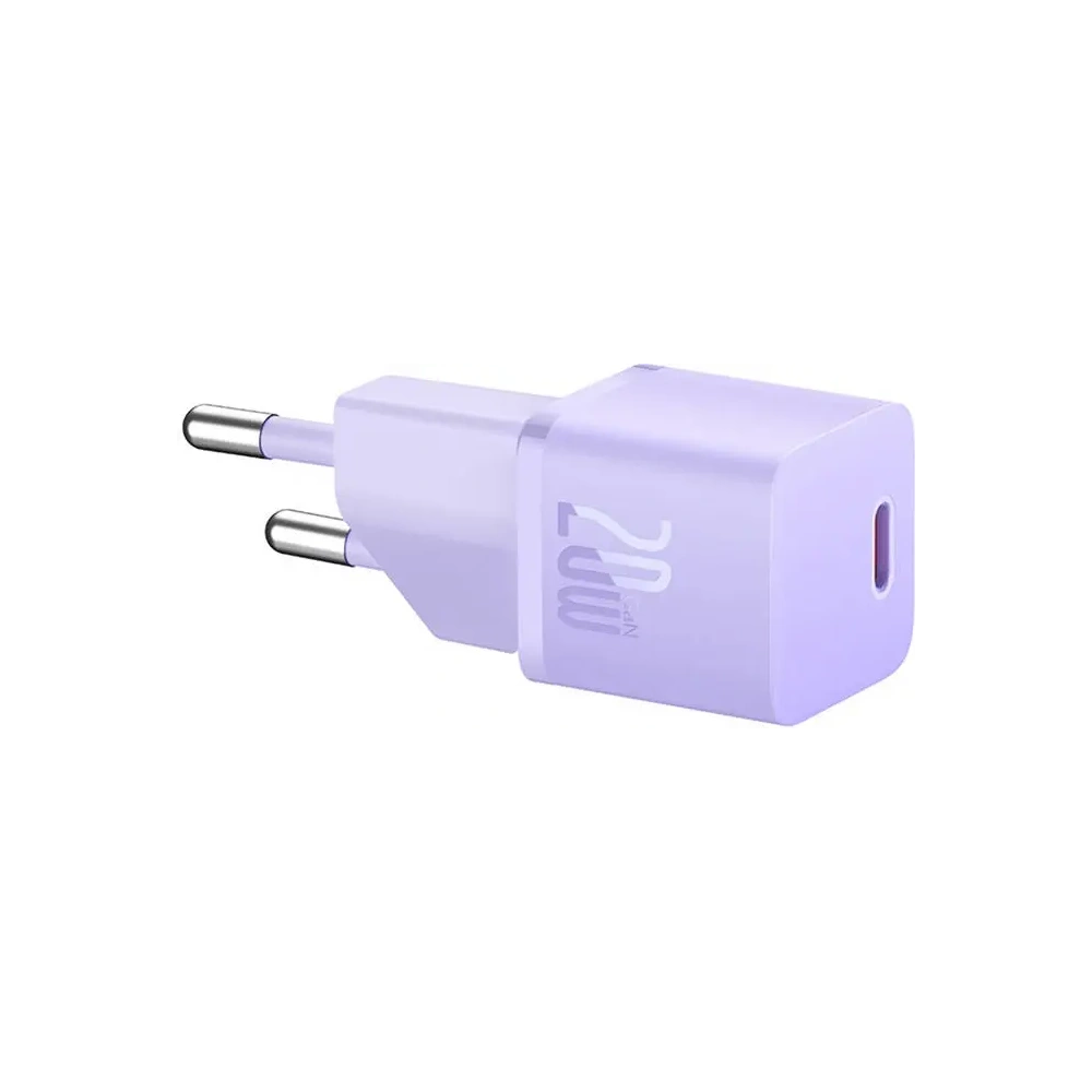 Mini ładowarka sieciowa Baseus GaN5 20W USB-C (fioletowa)