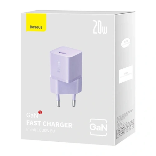 Kup Baseus Încărcător de perete mini USB-C GaN5 20W (mov) - BSU8923 - {ean13} - Sklep Home Screen