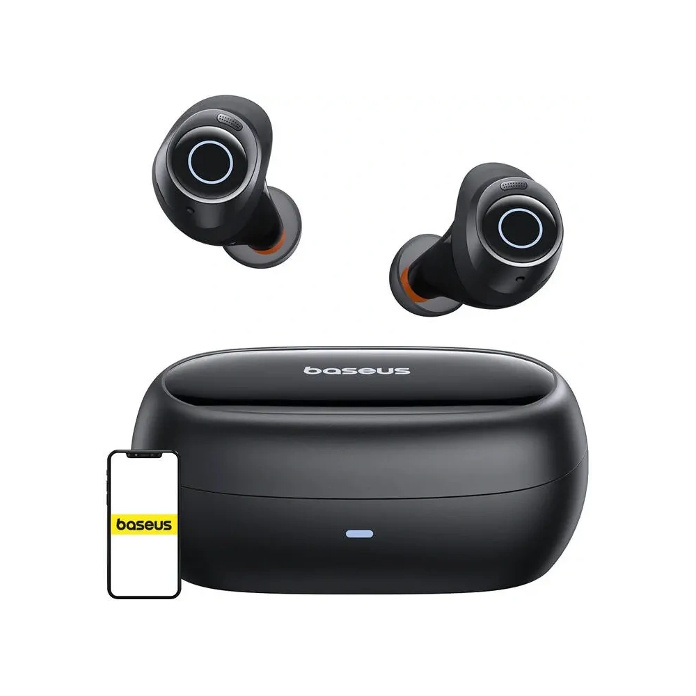Bezprzewodowe słuchawki dokanałowe TWS Baseus Bowie MA20 ANC Bluetooth 5.3 IPX6 (czarne)
