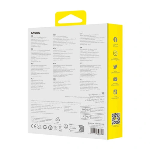 Kup Bezprzewodowe słuchawki dokanałowe TWS Baseus Bowie MA20 ANC Bluetooth 5.3 IPX6 (czarne) - BSU8924 - {ean13} - Sklep Home Screen