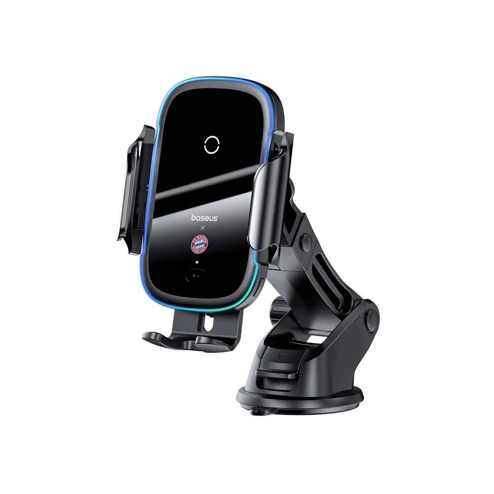 Uchwyt samochodowy na kokpit / szybę / do kratki Baseus z ładowarką 15W Edycja Bayern Monachium (czarny)