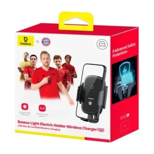 Kup Baseus suport auto pentru cockpit / parbriz / grilă cu încărcător de 15W Bayern Munich Edition (negru) - BSU8926 - {ean13} - Sklep Home Screen