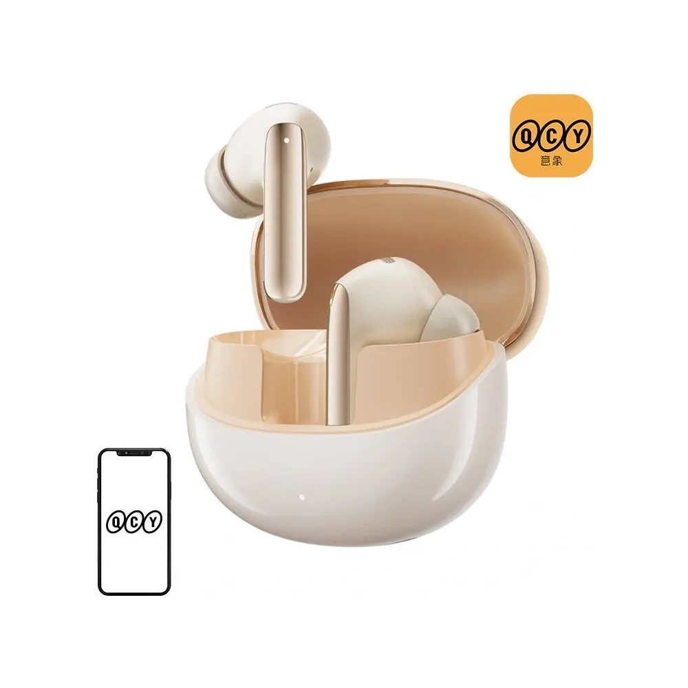 Bezprzewodowe słuchawki dokanałowe TWS QCY MeloBuds Pro HT08 ANC Bluetooth 5.3 HFP/A2DP/AVRCP LDAC IPX5 (złote)