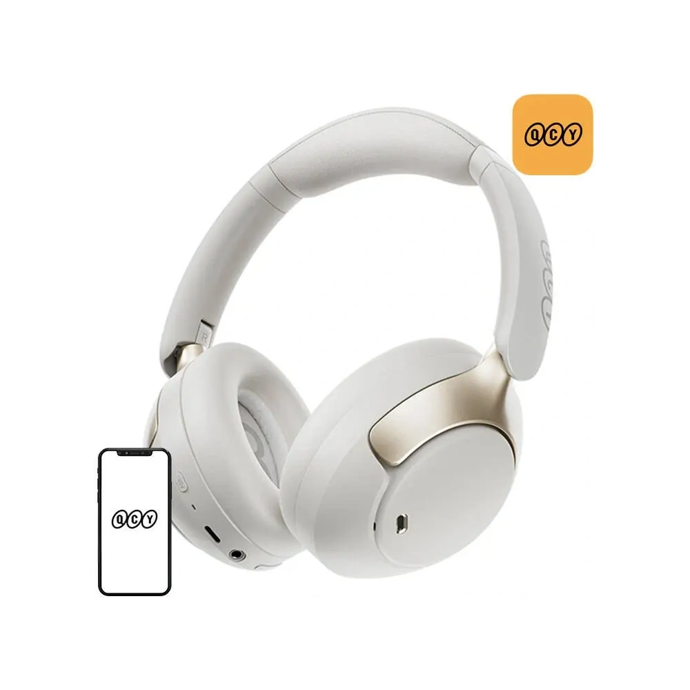 Bezprzewodowe słuchawki nauszne QCY H3 Pro Bluetooth 5.4 LDAC/AAC/SBC (Białe)