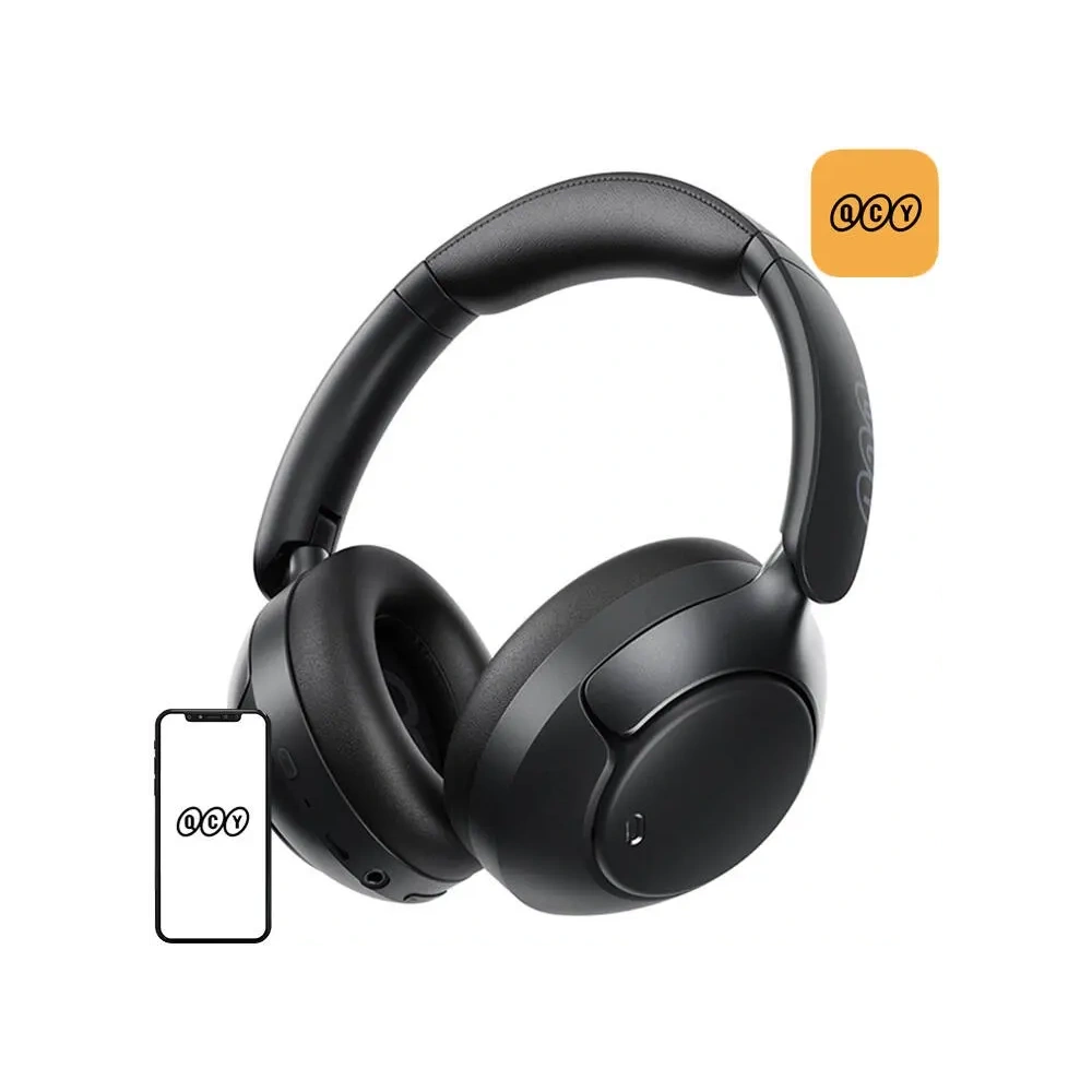 Bezprzewodowe słuchawki nauszne QCY H3 pro ANC Bluetooth 5.4 LDAC/AAC/SBC (czarne)