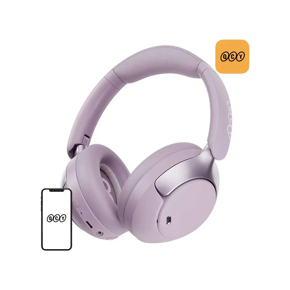 Bezprzewodowe słuchawki nauszne QCY H3 pro ANC Bluetooth 5.4 LDAC/AAC/SBC (fioletowe)